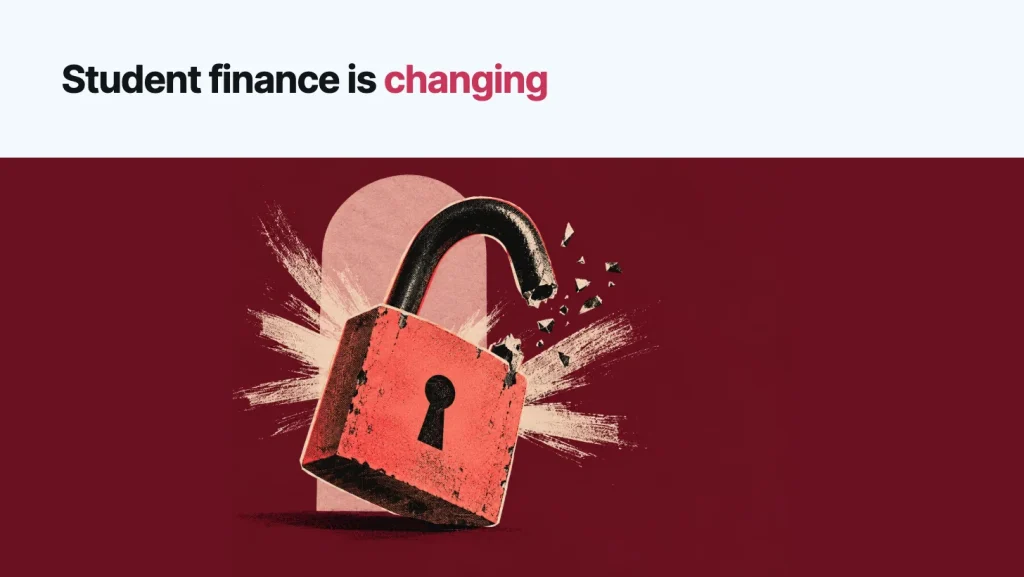 Editorial illustration of a padlock springing open, representing the removal of the rule that blocked funding for a second qualification